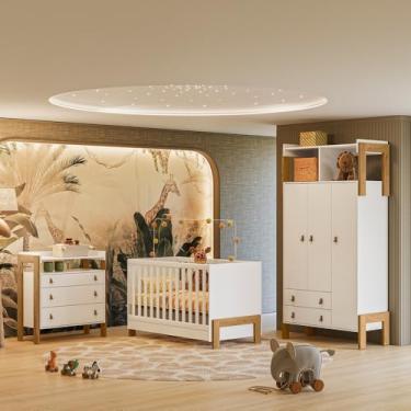 Imagem de Quarto de Bebê Fantasia Completo Qmovi Branco Acetinado