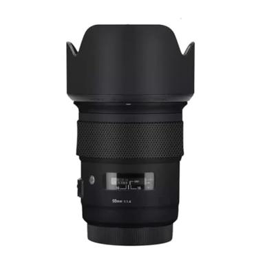 Imagem de Lente Skin Camera Vinly Wrap Flim para Sigma 50 mm F1.4 DG HSM Art Apto para Canon Mount Camera Adesivo Decorativo de Corpo Inteiro Decalque 1:1.4 50 1.4 (Preto fosco)