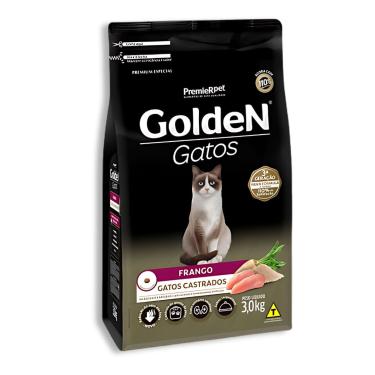 Imagem de Ração Golden Gato Castrado Frango 3kg