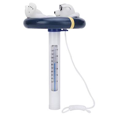 Imagem de Termômetro Flutuante para Piscina, Medidor de Temperatura da água Estilo Urso de Desenho Animado para Piscinas, Banheiras de Hidromassagem, Lago de Peixes