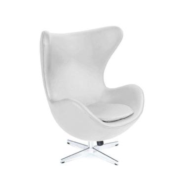 Imagem de Poltrona Egg Suede Branca