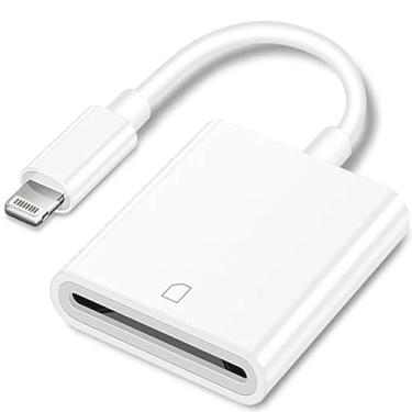 Imagem de [Certificação Apple MFi] Apple Lightning para leitor de cartão SD para iPhone, leitor de cartão de memória Trail Game Camera Viewer para iPhone iPad, adaptador de cartão SD para iPhone 14 13 12 11 XS