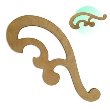 Imagem de Régua Curva Francesa 1112 Mdf Patchwork Costura Modelista - Levolpe