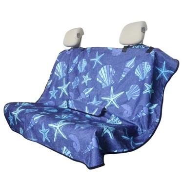 Imagem de LoyaGour Capa de banco traseiro para carro, caminhões, van, SUV, capas de assento de toalha de banco traseiro à prova d'água para cães e crianças, protetor de banco traseiro automotivo (conchas de