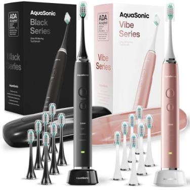 Imagem de Pacote de escovas de dentes Aquasonic Black Series e Vibe Series