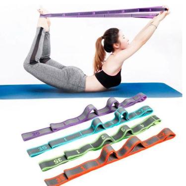 Imagem de Faixa de Alongamento para Pernas e Panturilha Fisioterapia Yoga Fitnes