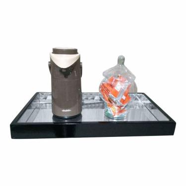 Imagem de Bandeja Flutuante Laca Espelhada 50x30 Cor Preto