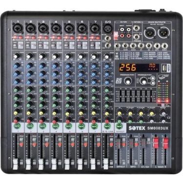 Imagem de Mesa de Som Profissional Sotex SM0803UX 8 canais Qualidade Premium - N