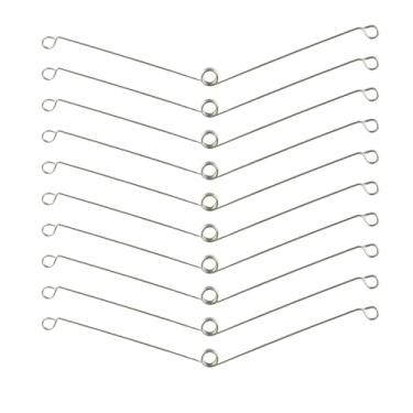 Imagem de 10 peças de clipes de mola para luminárias embutidas, clipes de mola de torção de metal, capas de luz embutidas substituições para ventilador de banheiro, exaustor de teto, acabamento de iluminação