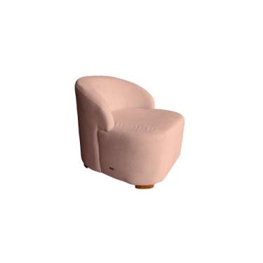 Imagem de Poltrona Living Sala Estar Eloa Tecido Bouclé - Estopar, Boucle Rosê