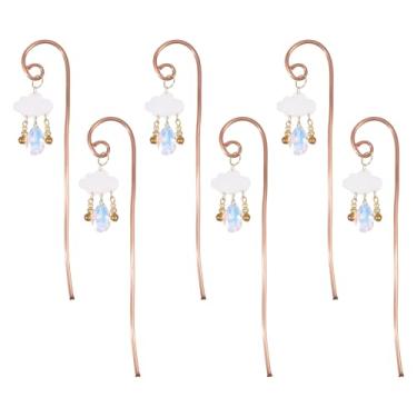 Imagem de CHGCRAFT 6 peças de marcadores de jardim de cobre estilo pingente de acrílico marcadores de plantas reutilizáveis para plantar plantas, legumes, plantas herbáceas, mudas, flores