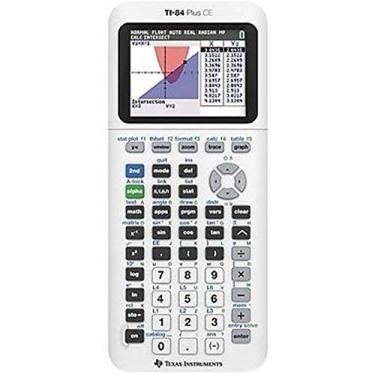 Imagem de Calculadora gráfica de cores TI-84 Plus CE, branca