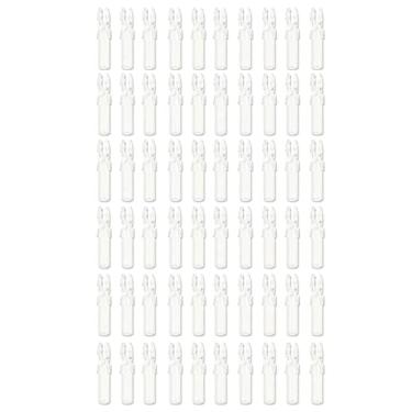 Imagem de SDCYOW Pacote com 60 Nocks de flechas para tiro com arco 6,20 mm/0,619 cm de diâmetro interno para arco recurvo composto - Transparente