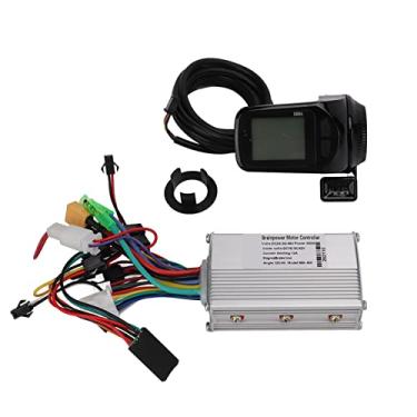 Imagem de Controlador de motor sem pincel LCD Display Scooter elétrico de bicicleta 24V 36V 48V 350W Alto desempenho de alumínio Liga universal Controle sensível Instalação fácil para