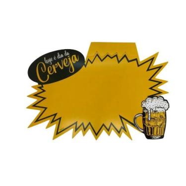Imagem de 25 unidades Cartaz Splash Dia Da Cerveja com Aba 19x28cm Papel Duplex 
