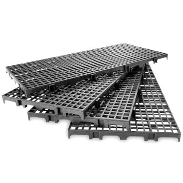 Imagem de Kit 10 Palete Pallet Estrado Piso Plástico 2,5x25x50cm (Cinza)