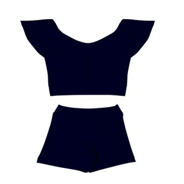Imagem de Conjunto Infantil Feminino Top Ciganinha E Shorts - Ótima Confecções, 