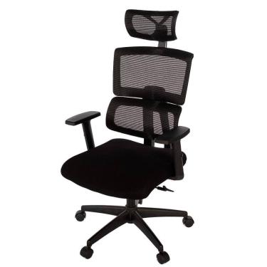 Imagem de Cadeira Escritório Nr-17 Giratória Presidente Anm701 Anima Genebra Tela Preta Rodízio