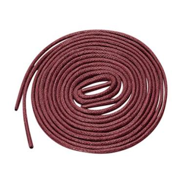 Imagem de Uxcell 2 pares de cadarços redondos encerados Oxford coloridos para botas sociais, Fúcsia, 180cm / 70.86"