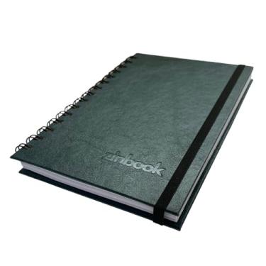 Imagem de Sketchbook Caderno De Desenho A5 150g/m² zinbook Basics Verde Escuro Capa Dura Folha Branca Sem Pauta Wire-o