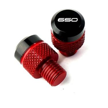 Imagem de jininshengxindianzi Compatible With Z900 Z650 Ninja650 Z900RS Z900SE Motorcycle Accessories Rear Mirror Hole Plugs Screw Bolts Cover Cap(Red 650 T)
