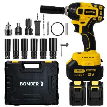 Imagem de Parafusadeira Furadeira Chave de Impacto 21V Ferramenta Recarregável 2