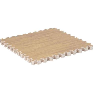 Imagem de Tapete Eva Puzzle 60X60Cm 4 Pecas Madeira Just Home