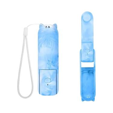 Imagem de Mini Ventilador Portátil Recarregável USB De Bolso, Dobrável, Com Funç