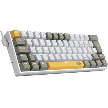 Imagem de Teclado Gamer Redragon Lakshmi Amarelo+branco+ Cinza
