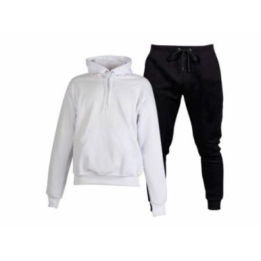 Imagem de Conjunto de Moletom Abrigo Blusa de frio + Calça de moletom Masculino 