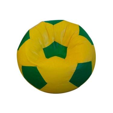 Imagem de Puff Bola Super material sintético Amarelo e Verde - Phoenix Puff
