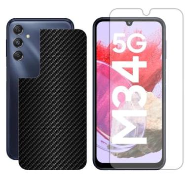 Imagem de Virtual Multi - Película Hidrogel + Adesivo Fibra de Carbono para Samsung Galaxy M34 5G - Preta