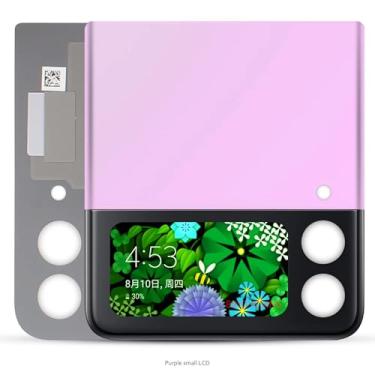 Imagem de 4.8 cm Parte traseira externa pequena para Samsung Galaxy Z flip 4 F721 LCD Touch Glass para tela frontal z flip4 SM-F721B SM-F721B/DS (LCD pequeno roxo)