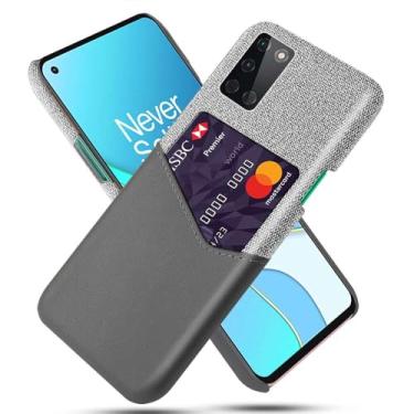 Imagem de Capa para Oneplus 8T,Tela e tampa de couro PU,Antideslizante,360°cobertura completa à prova de choque com 1 slot de cartão atrás,Prevenção de queda-Gray