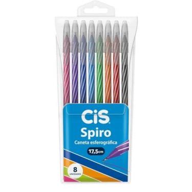 Imagem de Caneta Esferografica Cis Spiro 0,7Mm 8Cores - SERTIC