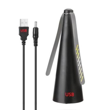 Imagem de Ventilador r automático de moscas doméstico, repelente de folhas com USB, artefato repelente de mosquitos para uso ao ar livre e mesa de piquenique