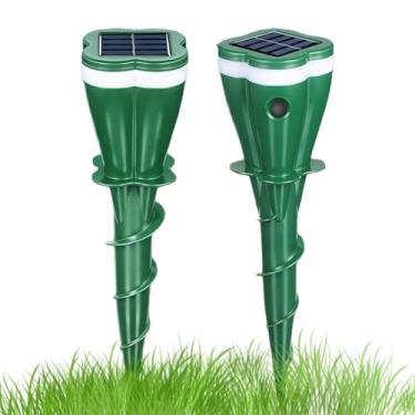 Imagem de Repelente de Ratos Exterior - Repelente Solar De Animais Para Exterior Conjunto De 2 - Dispositivos De Proteção De Espectro Amplo Tecnologia Segura Para Quintal Relvado Jardim Cobras