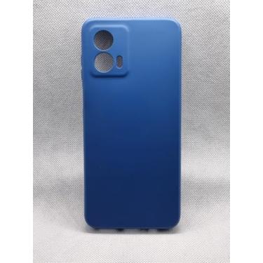 Imagem de Capa Silicone Aveludada Moto G53 (Azul Escuro)