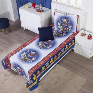 Imagem de Colcha Cobre Leito Infantil Patrulha Solteiro + Capa - Ametista Decora