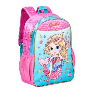 Imagem de Mochila de Costas Sereia Brilhante Infantil - Clio