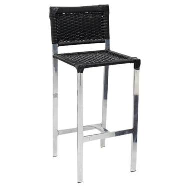 Imagem de Banqueta Alta de Cozinha em Alumínio e Fibra Sintética Modelo Áscoli -