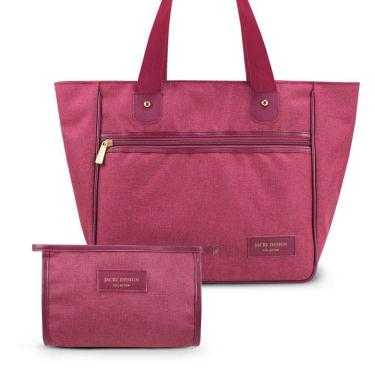 Imagem de Kit De Necessaire E Bolsa Joy - Jacki Design Vinho