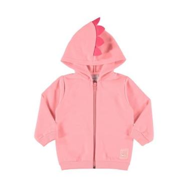Imagem de Jaqueta Básica Bebê Moletom Quimby, Rosa, 1