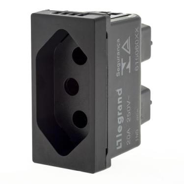 Imagem de Módulo Tomada 20A 2p+T Preto Legrand 615060PT Pial Plus+ - Pial Legran