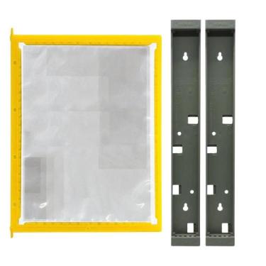 Imagem de Kit 10 pastas amarelo + 2 suportes Isoflex