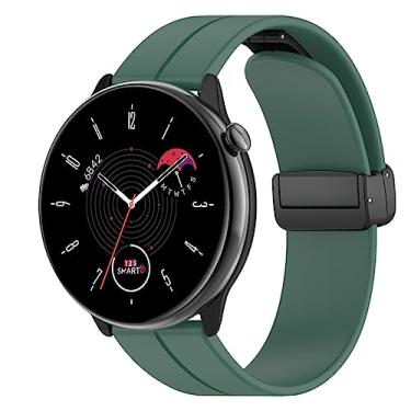 Imagem de Pulseira De Silicone Magnética 20mm Marca 123Smart Compativel com Active/Active 2/Galaxy Watch 3 41mm/Galaxy Watch 4 5 6/Galaxy Watch 42mm R810 / Gear Sport R600 / Gear S2 Classic R732 / GT 2 e 3 42mm