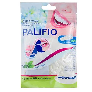 Imagem de Palifio, Fio Dental Muito Resistente com Haste, Sabor Menta, 60 unidades, BioWorld, pacote de 60