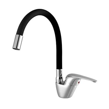 Imagem de Monocomando De Mesa Para Cozinha Bica Moldável 7001 Vega Meber Meber Preto