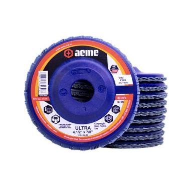 Imagem de Disco Flap Aeme Ultra Nylon Reto Zircônio 4.1/2" (115mm) 10 Unidades, 