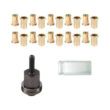 Imagem de Ferramenta De Rebitagem Manual M3 M4 M5 M6 M8 M10 Com 20 Porcas De Aço